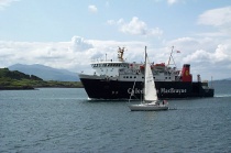 Ferry at the entrance to Oban Bay